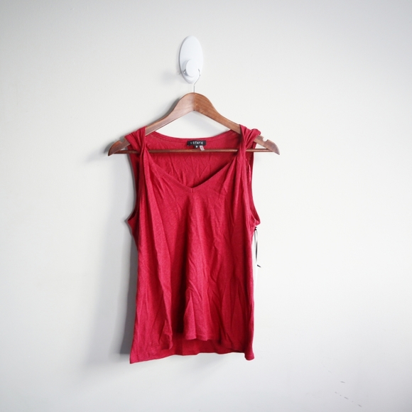 ✨NWT✨1.State Twist Strap Vneck Tank - Picture 3 of 6